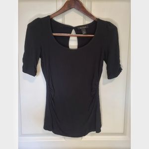 White House Black Market Short sleeve blouse Size S Color Black